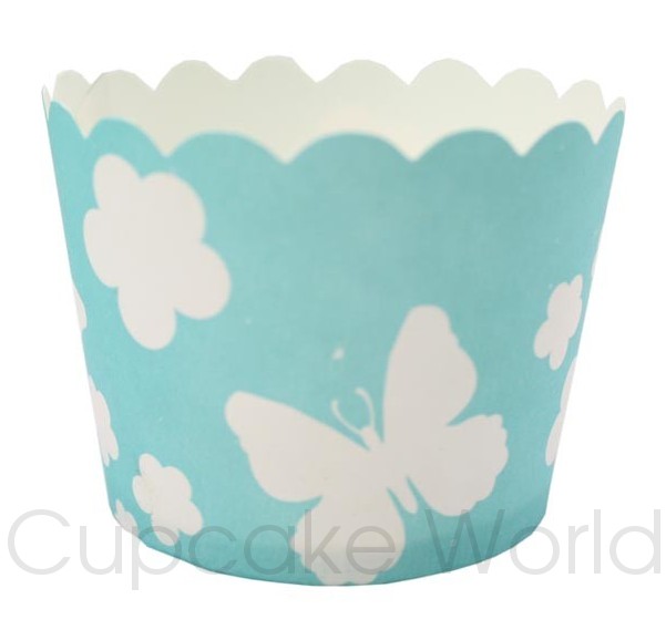 ROBERT GORDON BLUE BUTTERFLY CUPCAKE BAKING CUPS PETIT x25 ROBERT GORDON BLUE BUTTERFLY CUPCAKE BAKING CUPS PETIT x25